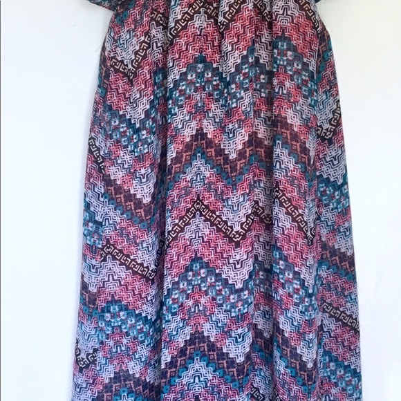 Maxi dress geometric designs spaghetti straps - Picture 2 of 6